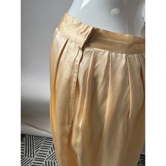 Vintage Levante Womens Silk Embroidered Midi Skirt Size 14 Cream Made In China - Picture 4 of 16
